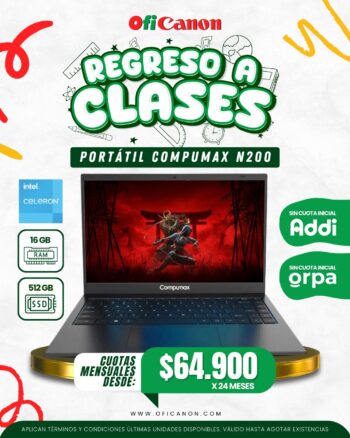 PORTATIL COMPUMAX N200, 16GB, 512GB SSD