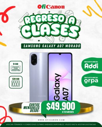 CELULAR SAMSUNG GALAXY A07 8GB 128GB MORADO