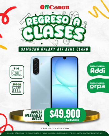 CELULAR SAMSUNG GALAXY A17 8GB 256GB AZUL CLARO