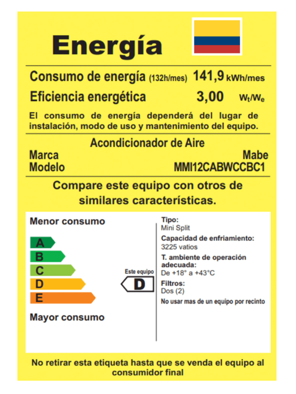 MABE AIRE MMI12CABWCCBC1 12BTU 110 (2)